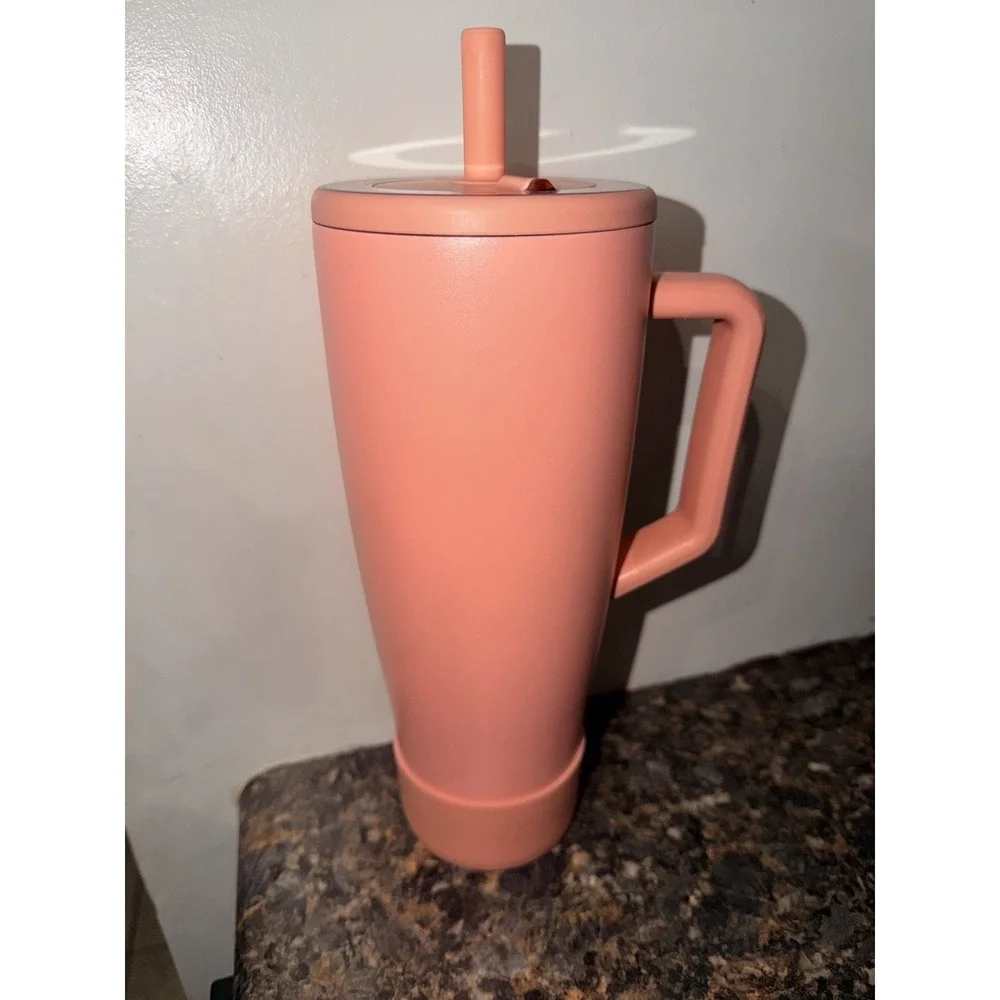 Brumate Era Tumbler Leakproof Straw 40oz Peach Coral Mug Travel Cup Insulated